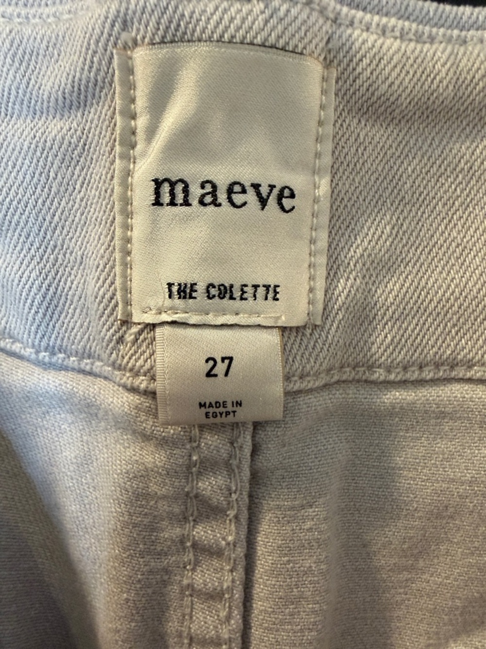 Maeve by Anthropologie Light Grey Wide-Leg Jeans with Front Patch Pockets - Picture 2 of 6